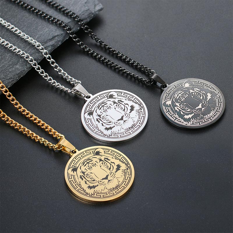KarmaRipple's Animal Titanium Steel Chain Pendant Protection Necklace p11