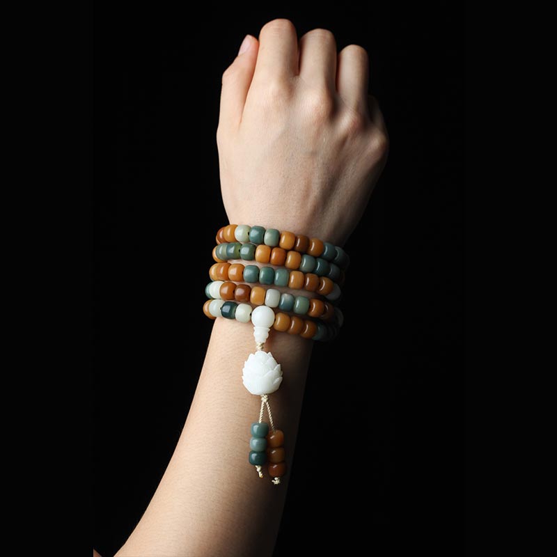 KarmaRipple's Bodhi Lotus Mala Balance Pendant Bracelet p4