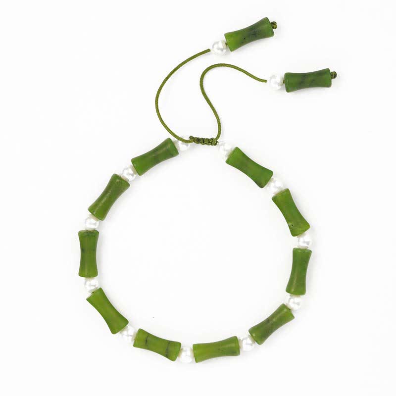 KarmaRipple's Authentic Peridot Bamboo Pattern Love Peace Bracelet p11