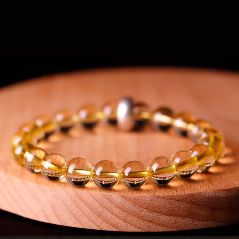 KarmaRipple's 925 Sterling Silver Chinese Zodiac Natal Buddha Citrine Protection Bracelet p16