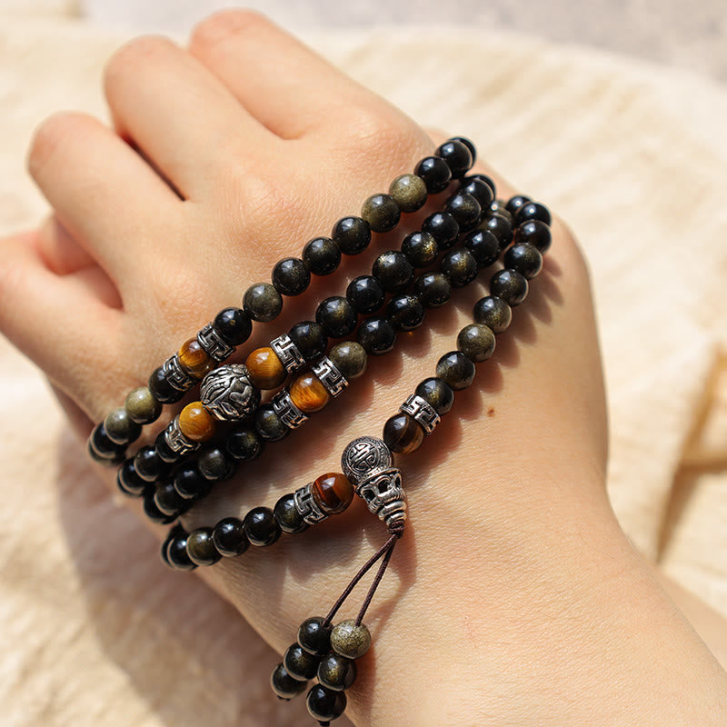 KarmaRipple's Golden Obsidian Energy Bracelet Pendant p9