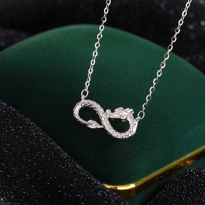 KarmaRipple's 999 Sterling Silver Year of the Dragon Endless Weave Success Pendant Necklace p3