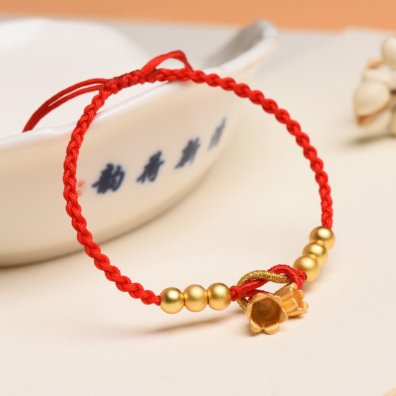 KarmaRipple's Handcrafted Lily Of The Valley Flower Talisman Design Fortune Protection Woven Bracelet p4