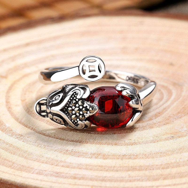 KarmaRipple's FengShui Genstone PiXiu Wealth Adjustable Ring p4