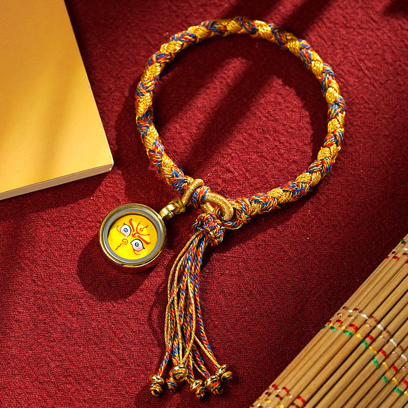 KarmaRipple's Handmade Tibetan Five God Of Wealth Dragon Scale Rope Fortune Braid Bracelet p21