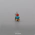 Red Glass Beads& Turquoise&Landscape Stone Pendant 8*12mm