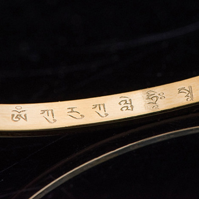 KarmaRipple's Six True Words Engraving Titanium Steel Blessing Protection Bracelet p18