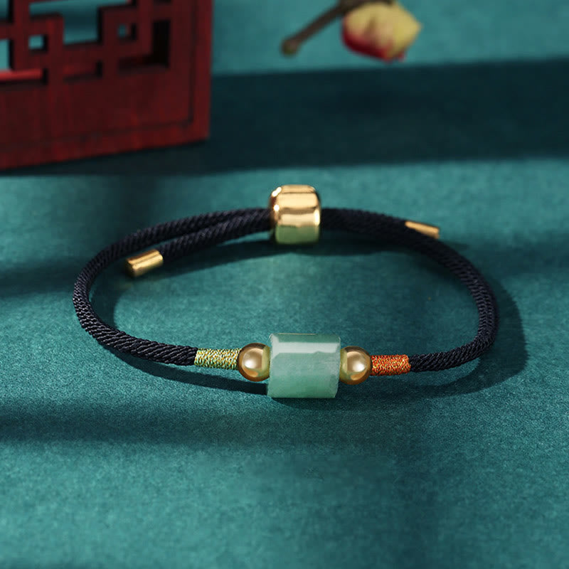KarmaRipple's Tibet Handmade Green Aventurine Red Stone Malachite Fortune Protection Woven Rope Bracelet p2