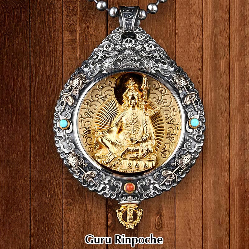 KarmaRipple's Chinese Zodiac Natal Buddha Thangka Nine Palaces Eight Diagrams Wealth Rotatable Pendant Necklace p30