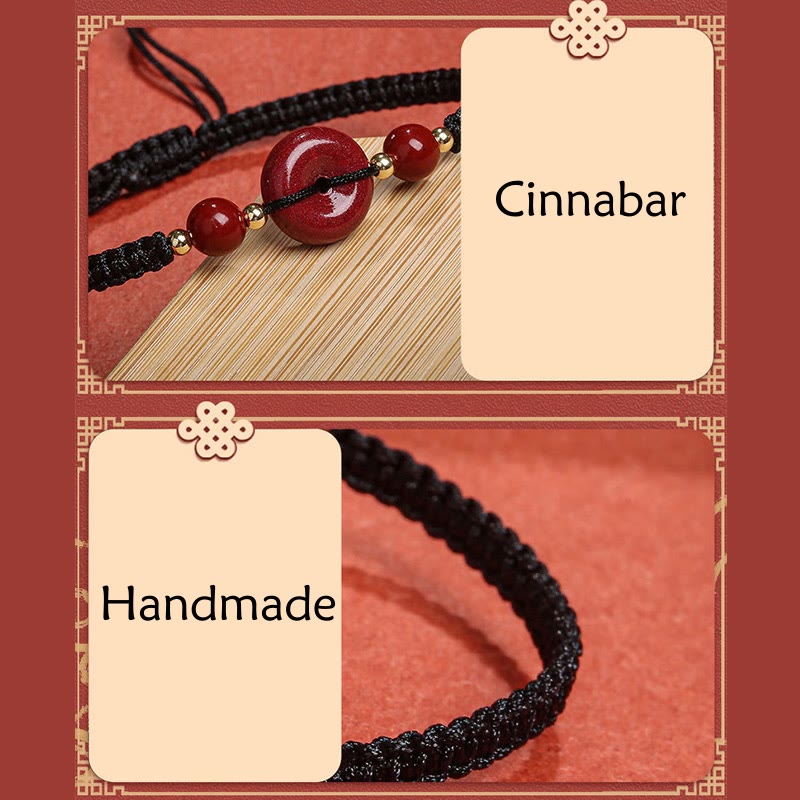 KarmaRipple's Authentic Cinnabar Peace Buckle Blessing String Bracelet p13