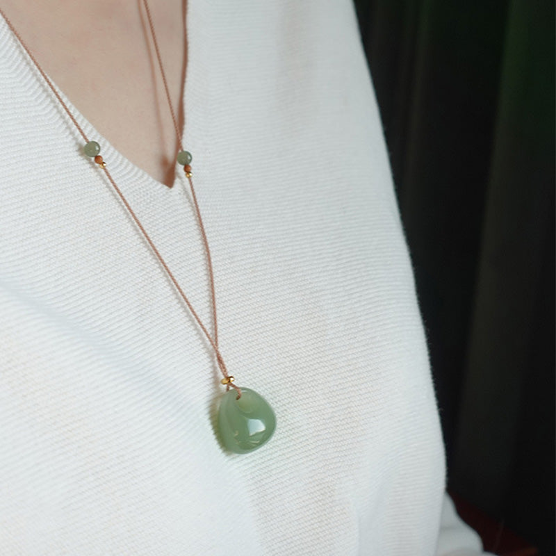 KarmaRipple's Authentic Jade Fortune Prosperity Pendant Necklace (Random Color) p6