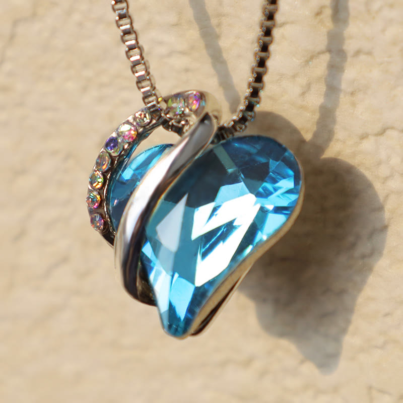 KarmaRipple's Love Heart Birthstone Balancing Energy Pendant Necklace p45