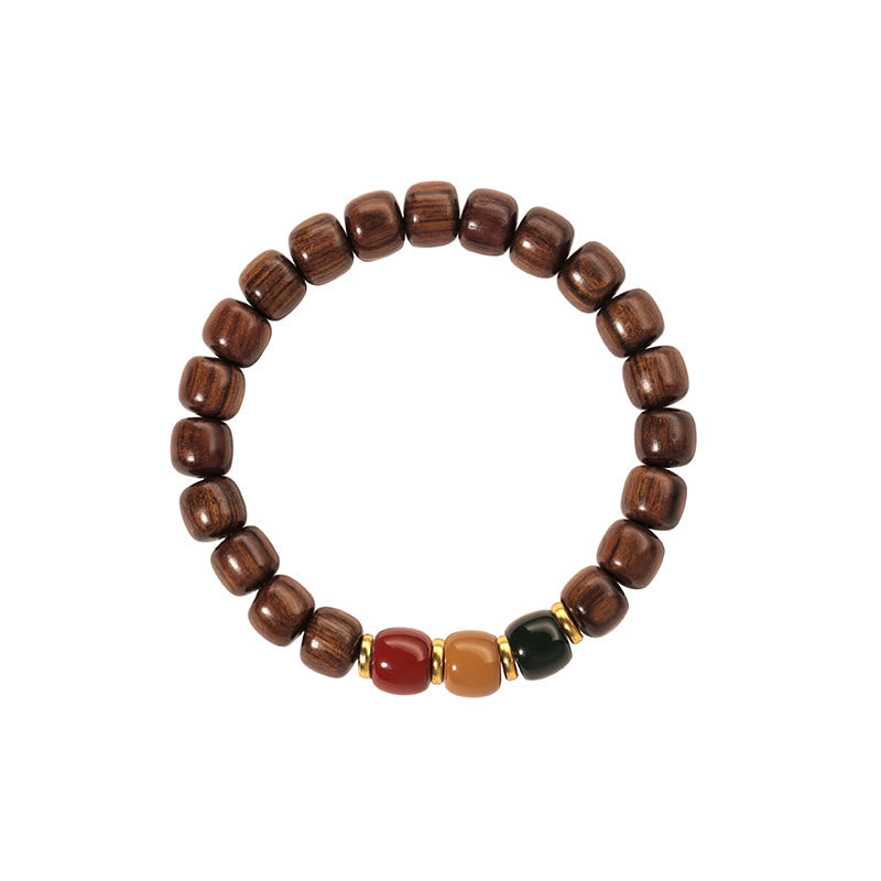 KarmaRipple's Ebony Wood Rosewood Peace Balance Bracelet p19
