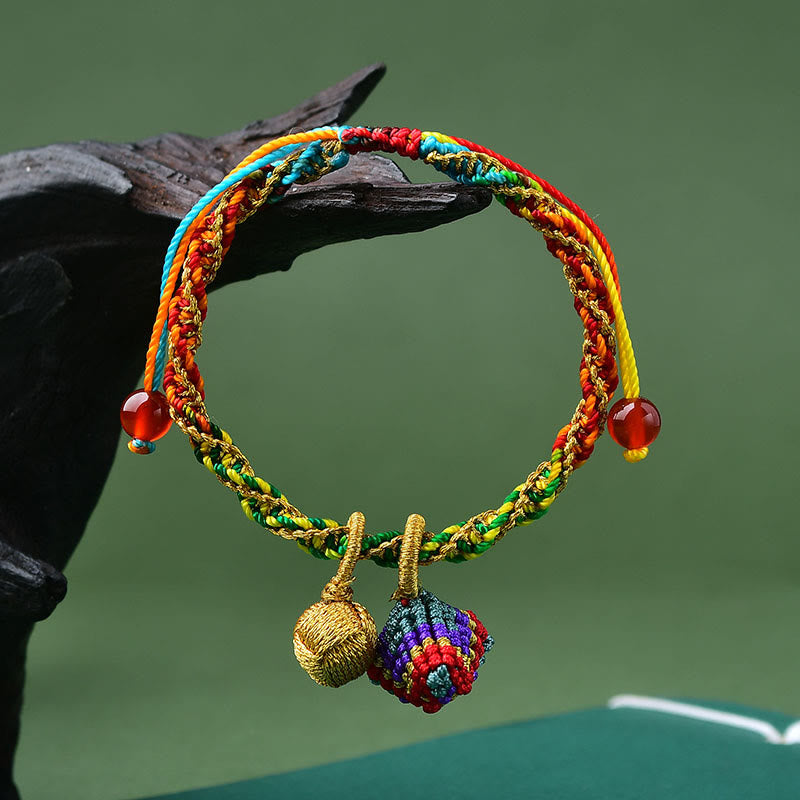 KarmaRipple's Colorful Rope Fortune Handcrafted Zongzi Talisman Bracelet p3