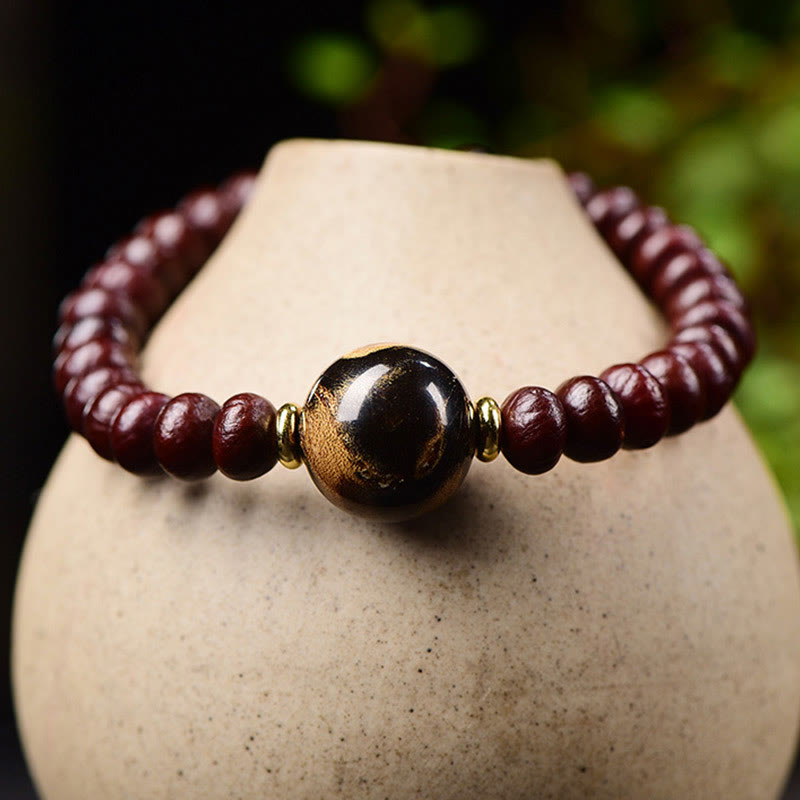 KarmaRipple's Authentic Tibetan Purple Bodhi Seed Bead Balance Bracelet p3