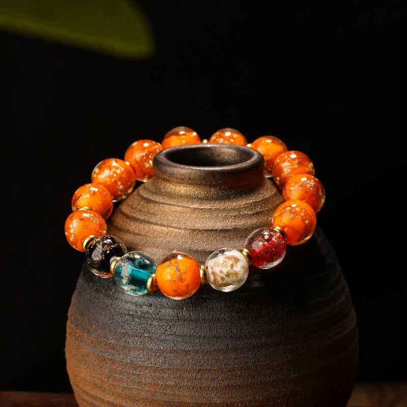 KarmaRipple's Luminous Liuli Glass Bead Fortune Fluorescent Bracelet p2