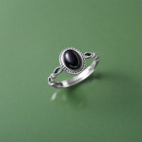 KarmaRipple's 925 Sterling Silver Black Onyx Fortune Ring