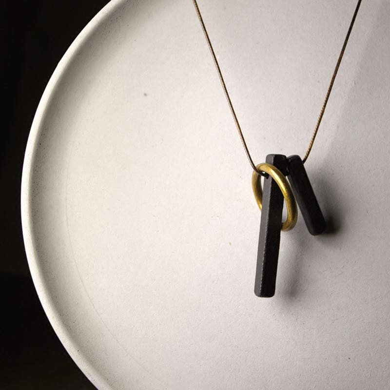 KarmaRipple's Zen Circle Ebony Wood Enlightenment Pendant Necklace p7