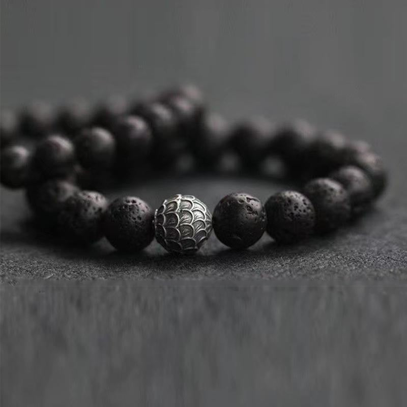 KarmaRipple's Lava Rock Fish Scales Bead Balancing Bracelet p3