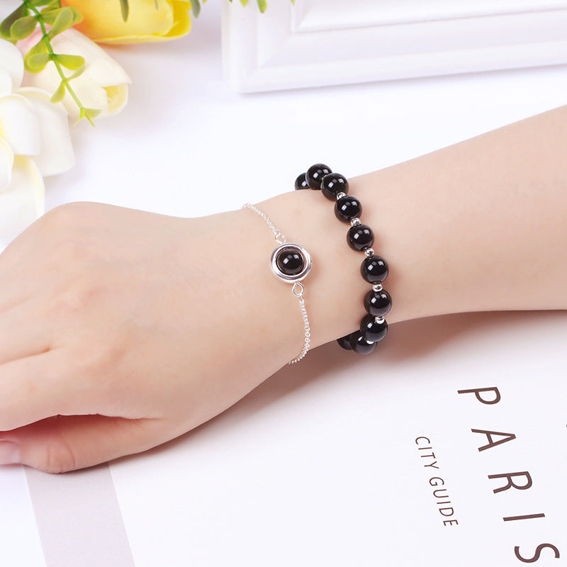 KarmaRipple's Sun Stone Strawberry Quartz Gemstone'sitive Bracelet p55