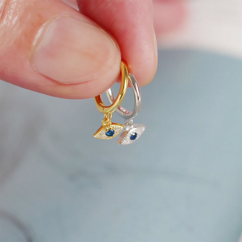 KarmaRipple's 925 Sterling Silver Evil Eye Blessing Protection Stud Earrings p4