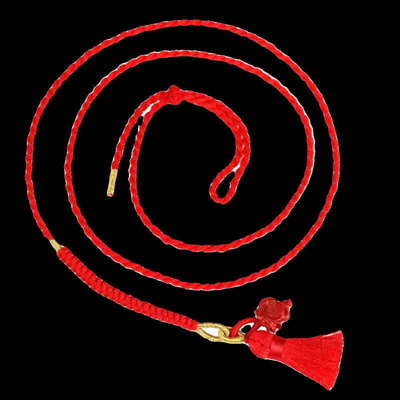 KarmaRipple's Authentic Cinnabar Dragon Blessing Red String Belly Chain p10
