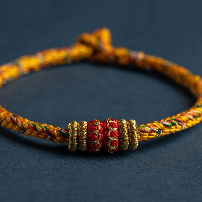 KarmaRipple's Tibet Handmade Chinese Zodiac Natal Buddha Fortune Strength Woven String Bracelet p23