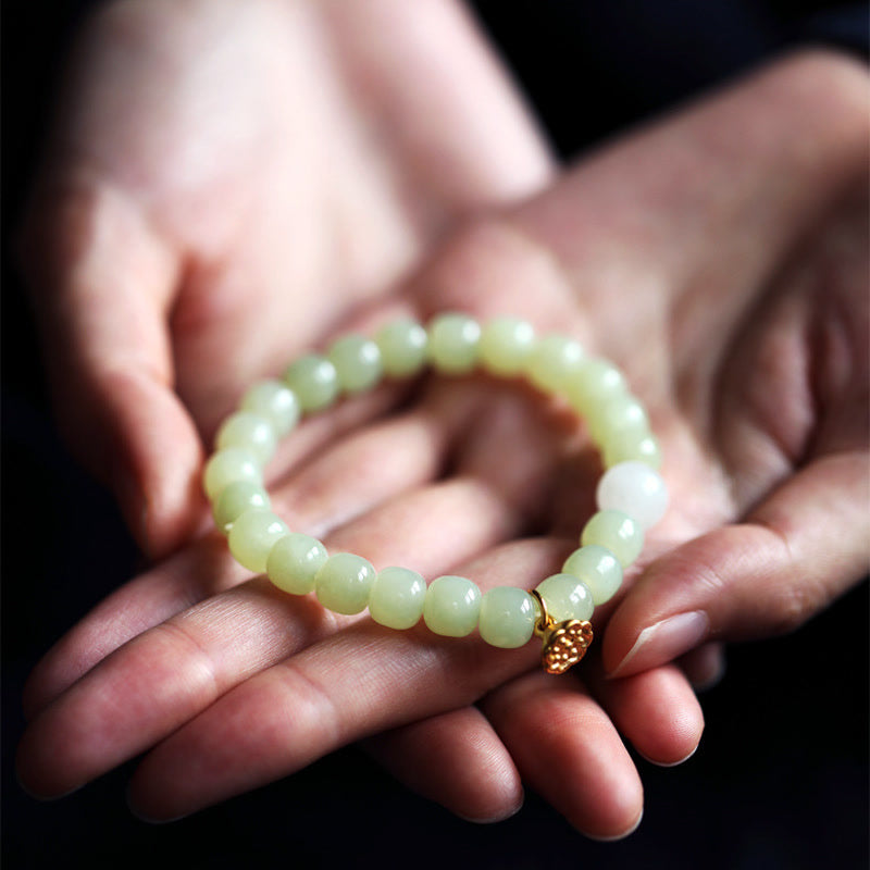KarmaRipple's Jade Lotus Abundance Adjustable Bracelet p6