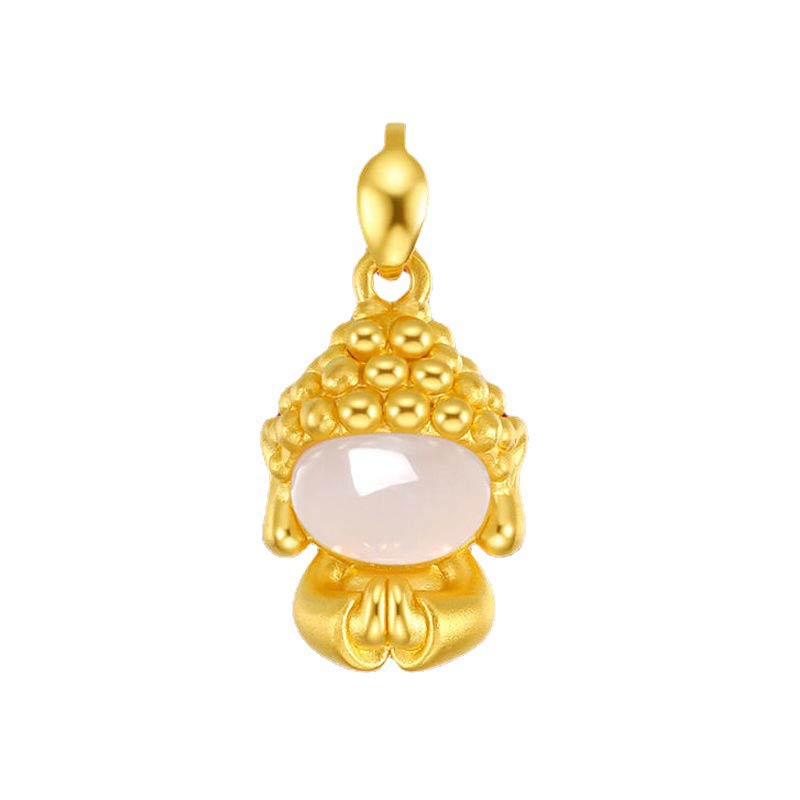 KarmaRipple's Ivory Jade Buddha Success Necklace Pendant p4