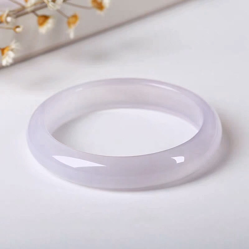 KarmaRipple's Authentic Purple Jade Soothing Protection Bracelet Bangle p14