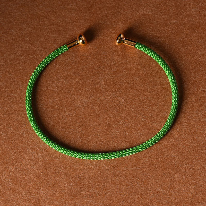 KarmaRipple's Simple Design Handmade Fortune Braid String Cuff Bracelet p53