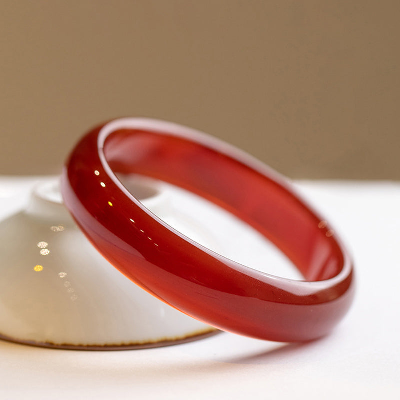 KarmaRipple's Authentic Red Agate Confidence Bracelet Bangle p1