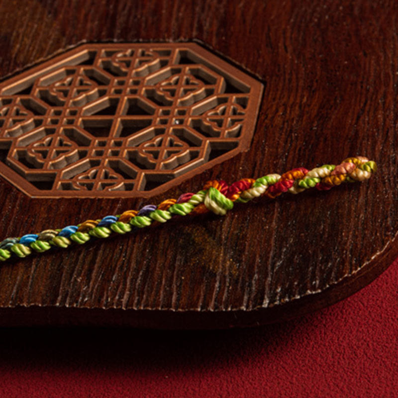KarmaRipple's "May you be blessed with peace and safety in all four seasons" Fortunate Multicolored Bracelet p8