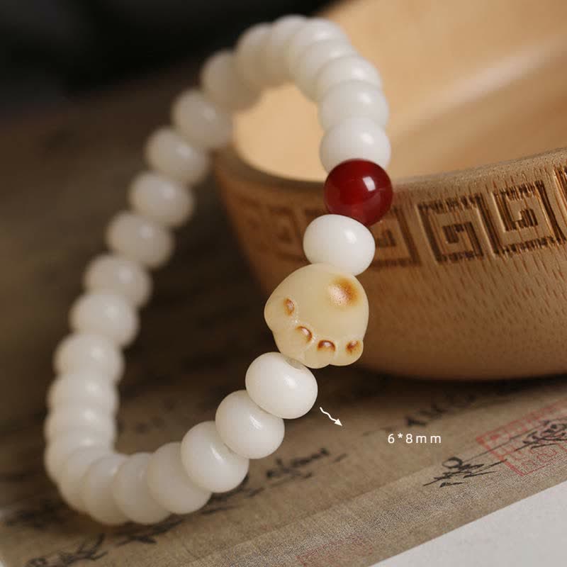 KarmaRipple's Authentic Bodhi Seed Lovely Paw Fortunate Cat Bracelet p2