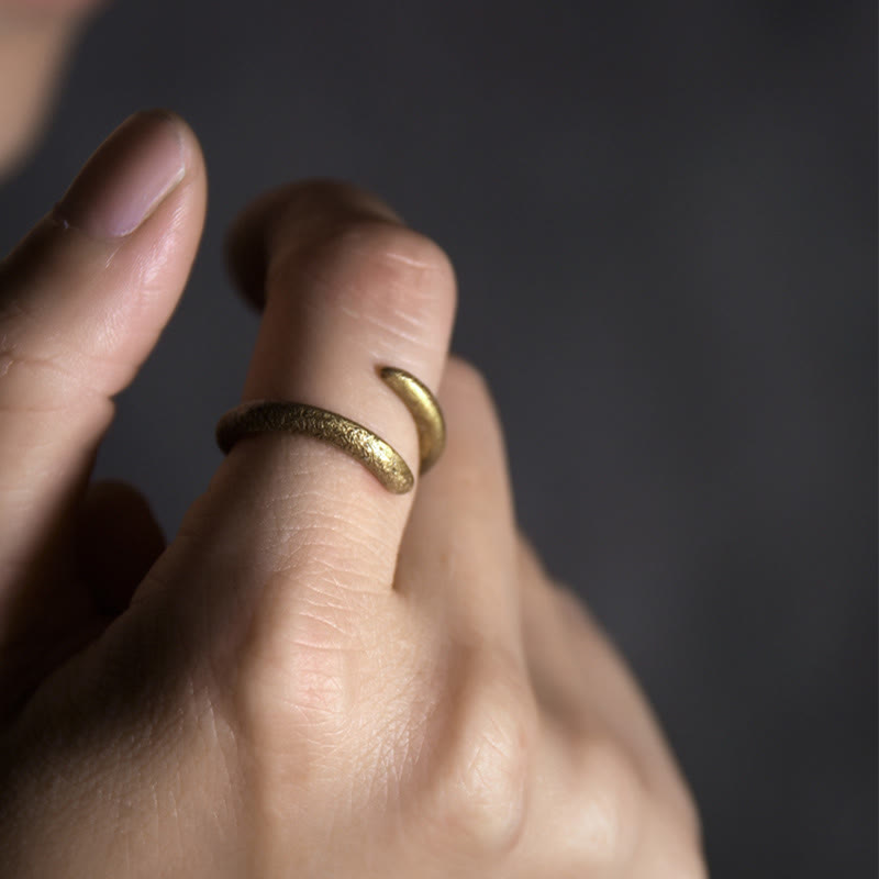KarmaRipple's Simple Design Bronze Fortune Adjustable Ring p3