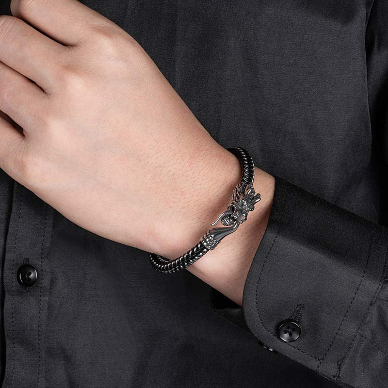 KarmaRipple's Dragon Titanium Steel Protection Fortune Bracelet p17