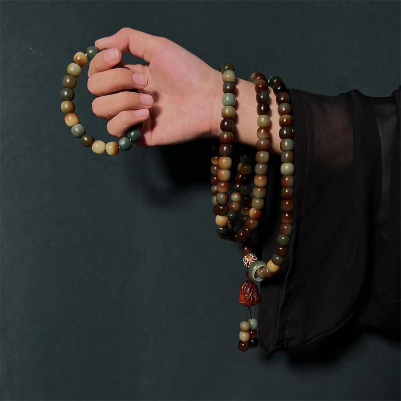 KarmaRipple's 108 Mala Beadwork Bodhi Seed Peace Wisdom Bracelet Wrist Mala Pocket Mala p3