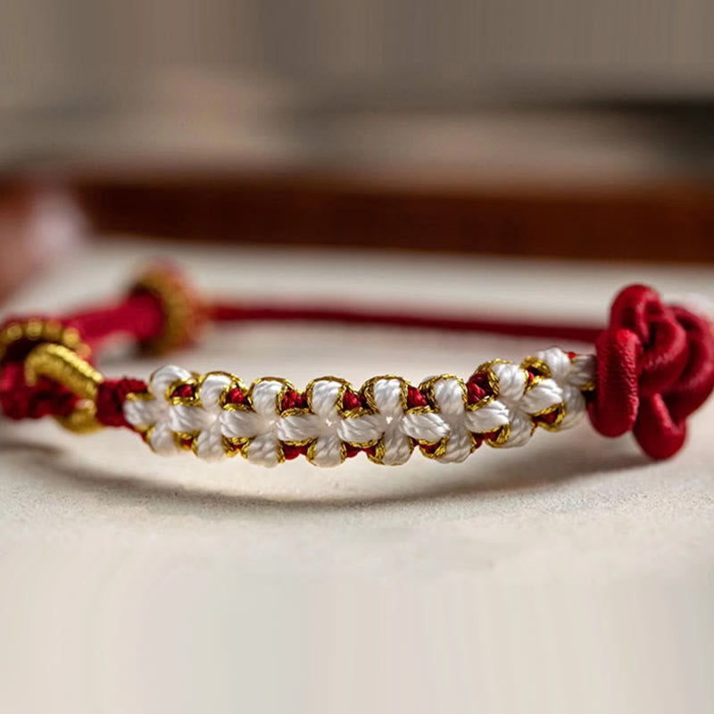 KarmaRipple's Handmade True Love Weave Peach Blossom Talisman Fortune Rope Bracelet p9