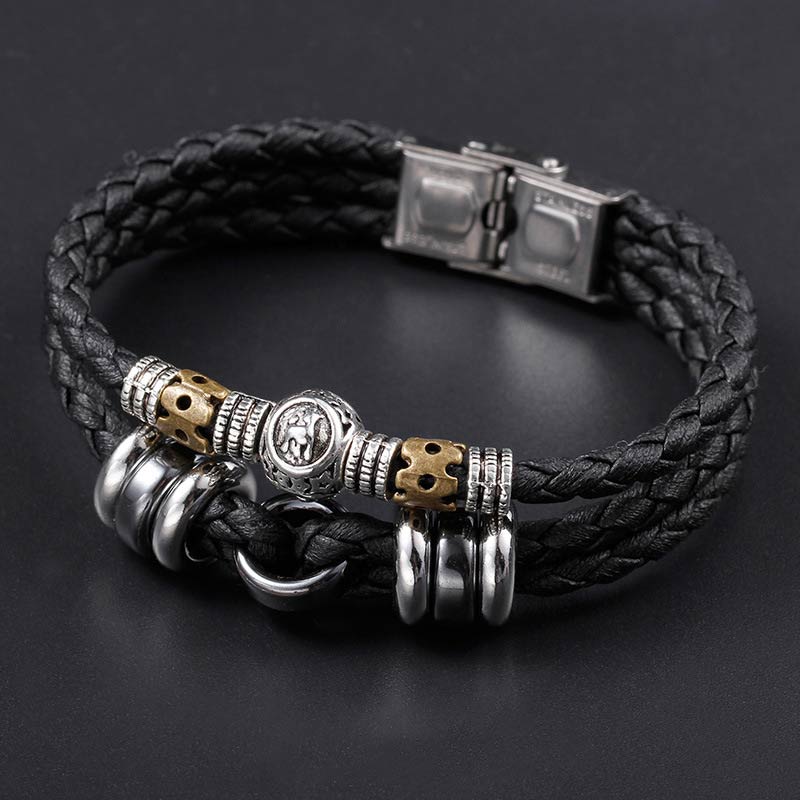 KarmaRipple's 12 Constellations of the Zodiac Hematite Protection Bracelet p19