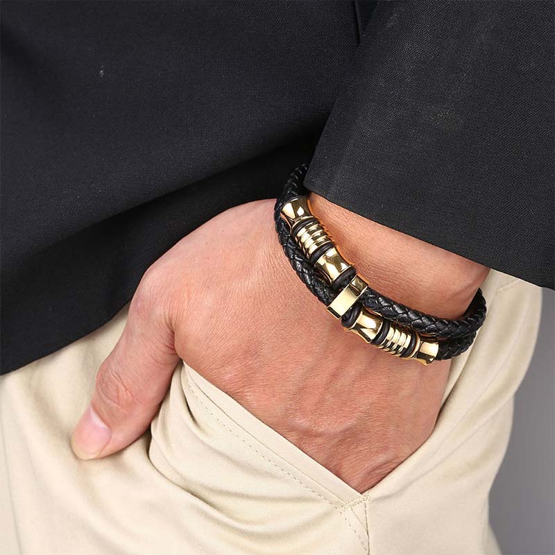 KarmaRipple's Layered Leather Weave Fortune Bracelet p12