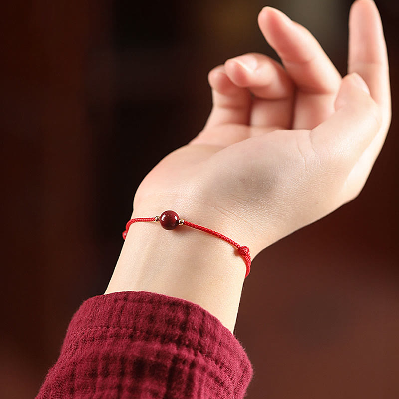 KarmaRipple's Authentic Fortunate Cinnabar Bead Blessing String Bracelet Anklet p13
