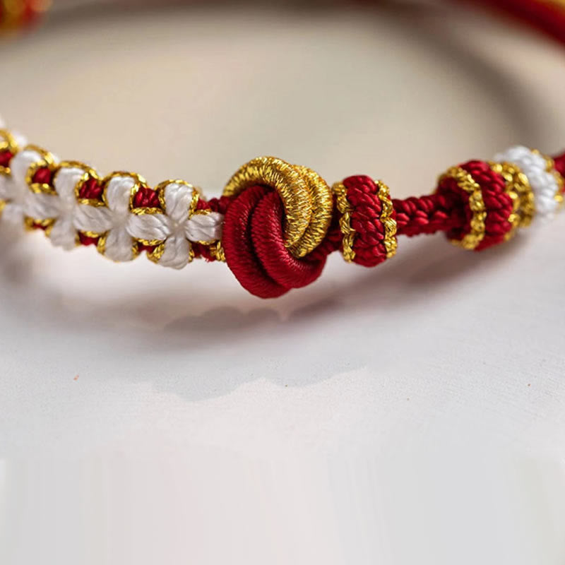 KarmaRipple's Handmade True Love Weave Peach Blossom Talisman Fortune Rope Bracelet p15