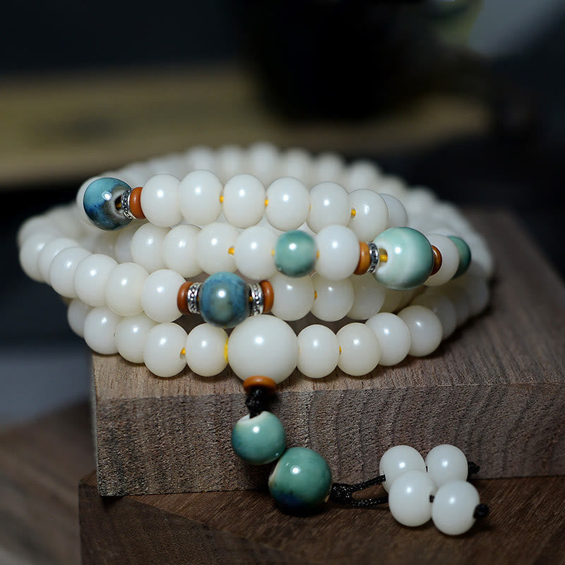 KarmaRipple's 108 Mala Beadwork Bodhi Seed Keep Away Evil Spirits Calm Bracelet p2