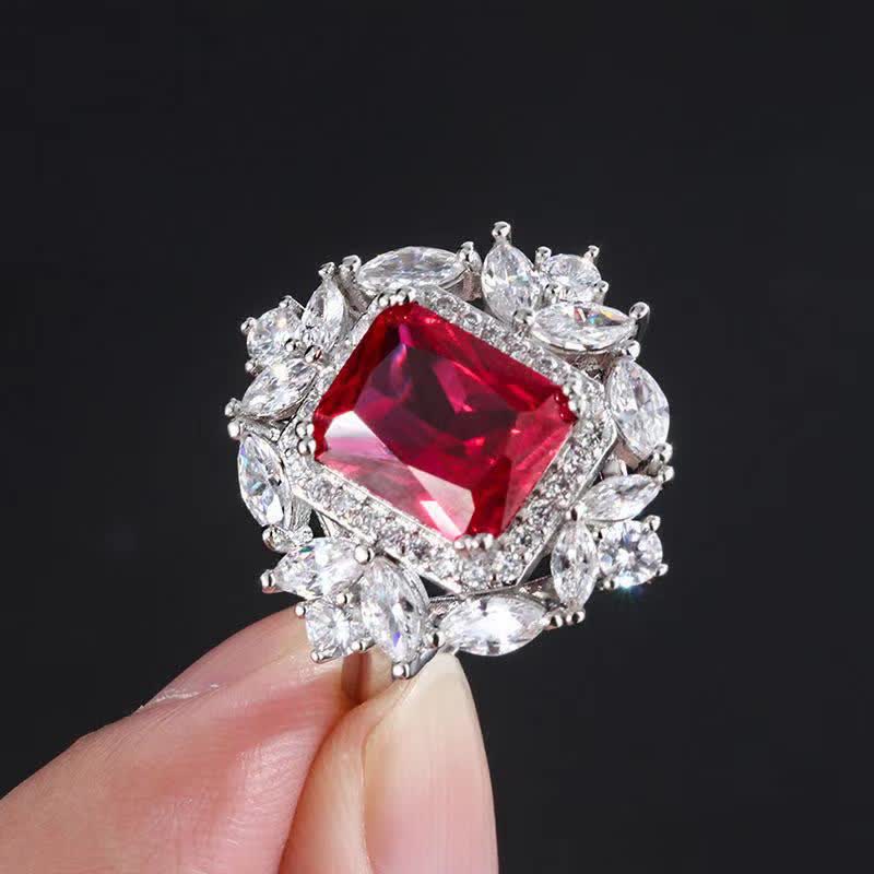 KarmaRipple's Emerald Gemstone Red Corundum Confidence Courage Ring Earrings Pendant Necklace p10
