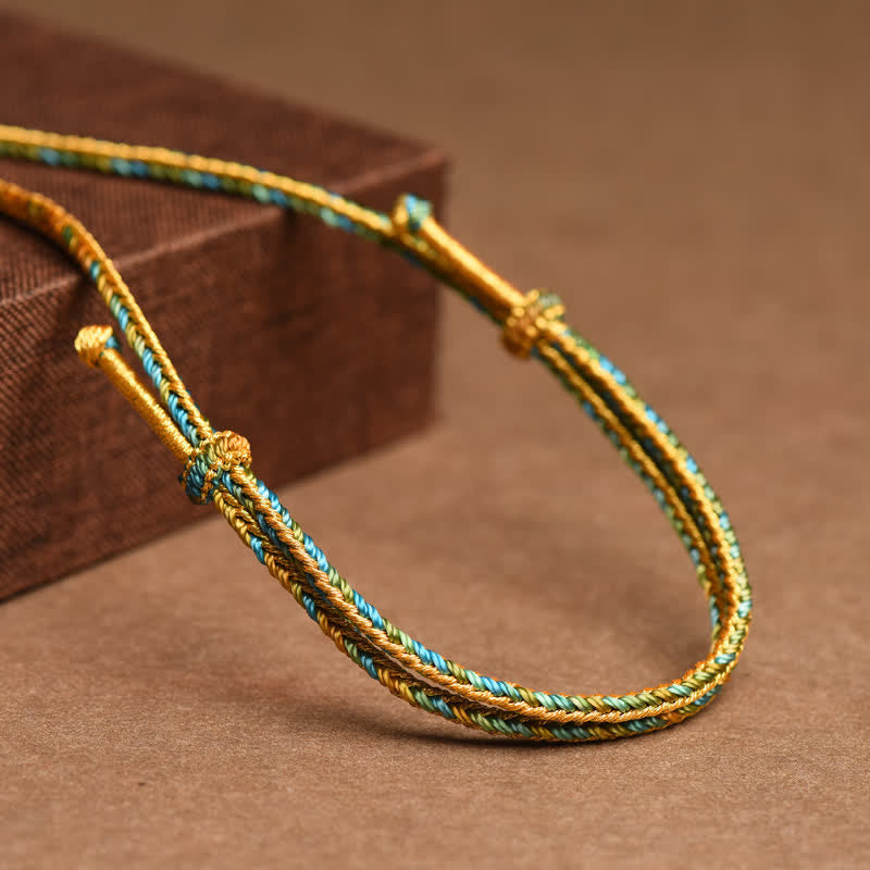 KarmaRipple's Colorful String Bronze Wealth Pendant Necklace p7