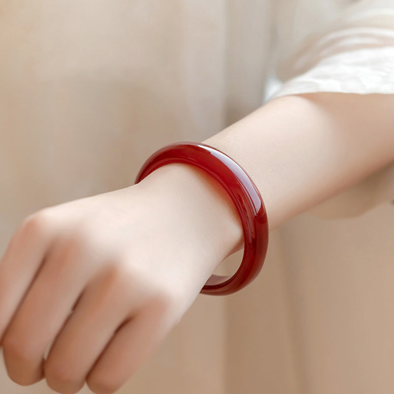KarmaRipple's Authentic Red Agate Confidence Bracelet Bangle p4