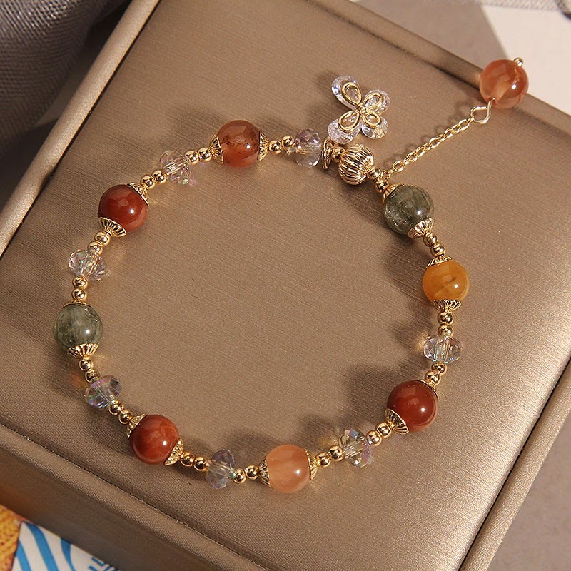 KarmaRipple's Authentic Fu Lu Shou Rainbow Gemstone Rutilated Quartz Wealth Butterfly Talisman Bracelet p4