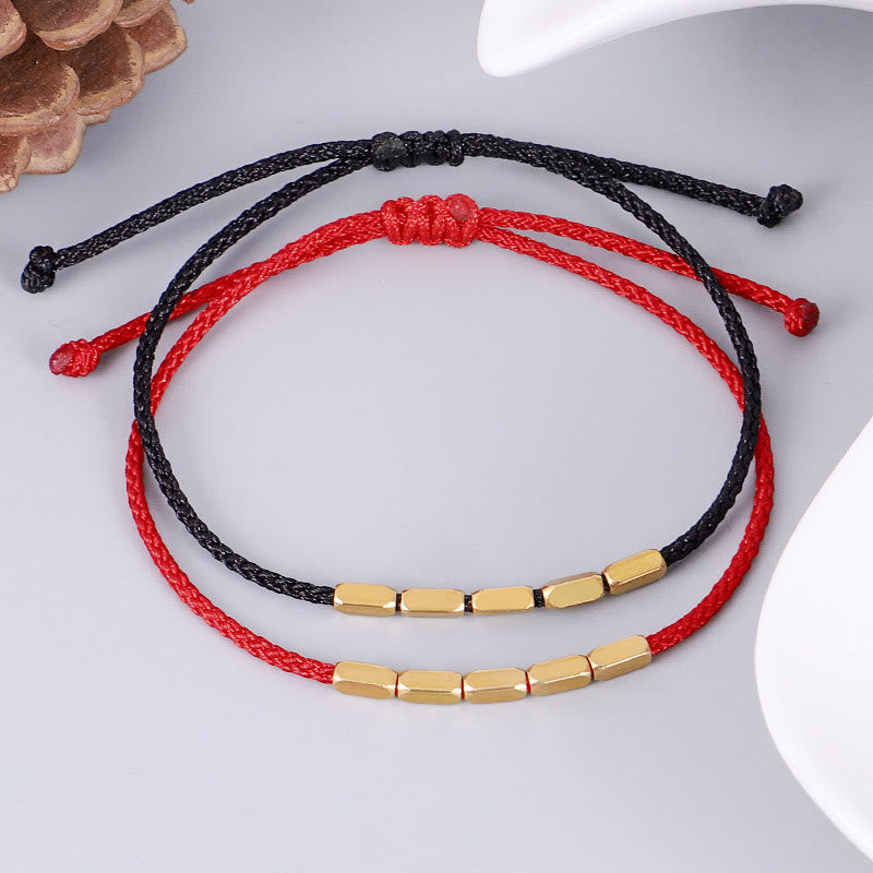 KarmaRipple's Handcrafted Bronze Bead Protection Woven String Bracelet p8