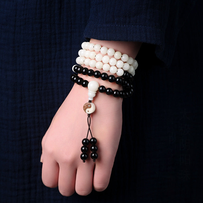 KarmaRipple's Ebony YinYang Protection Pendant Mala p2
