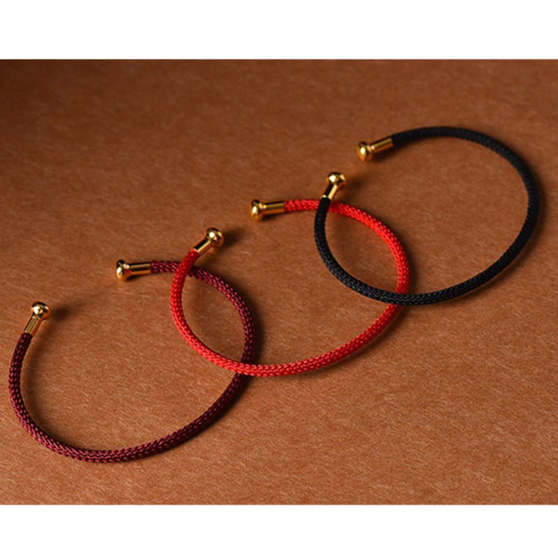 KarmaRipple's Simple Design Handmade Fortune Braid String Cuff Bracelet p31